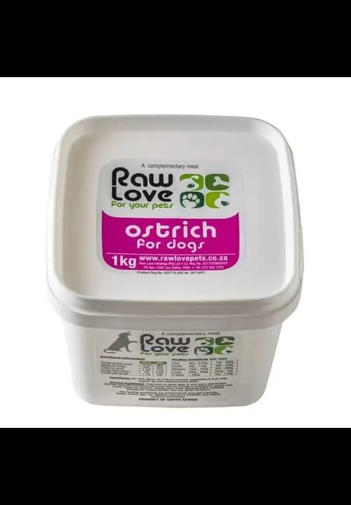 Raw Love For Dogs - Ostrich 1kg